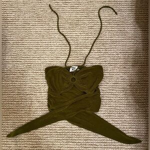 Olive Green Halter Top